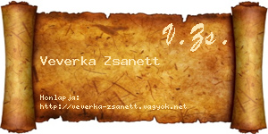 Veverka Zsanett névjegykártya